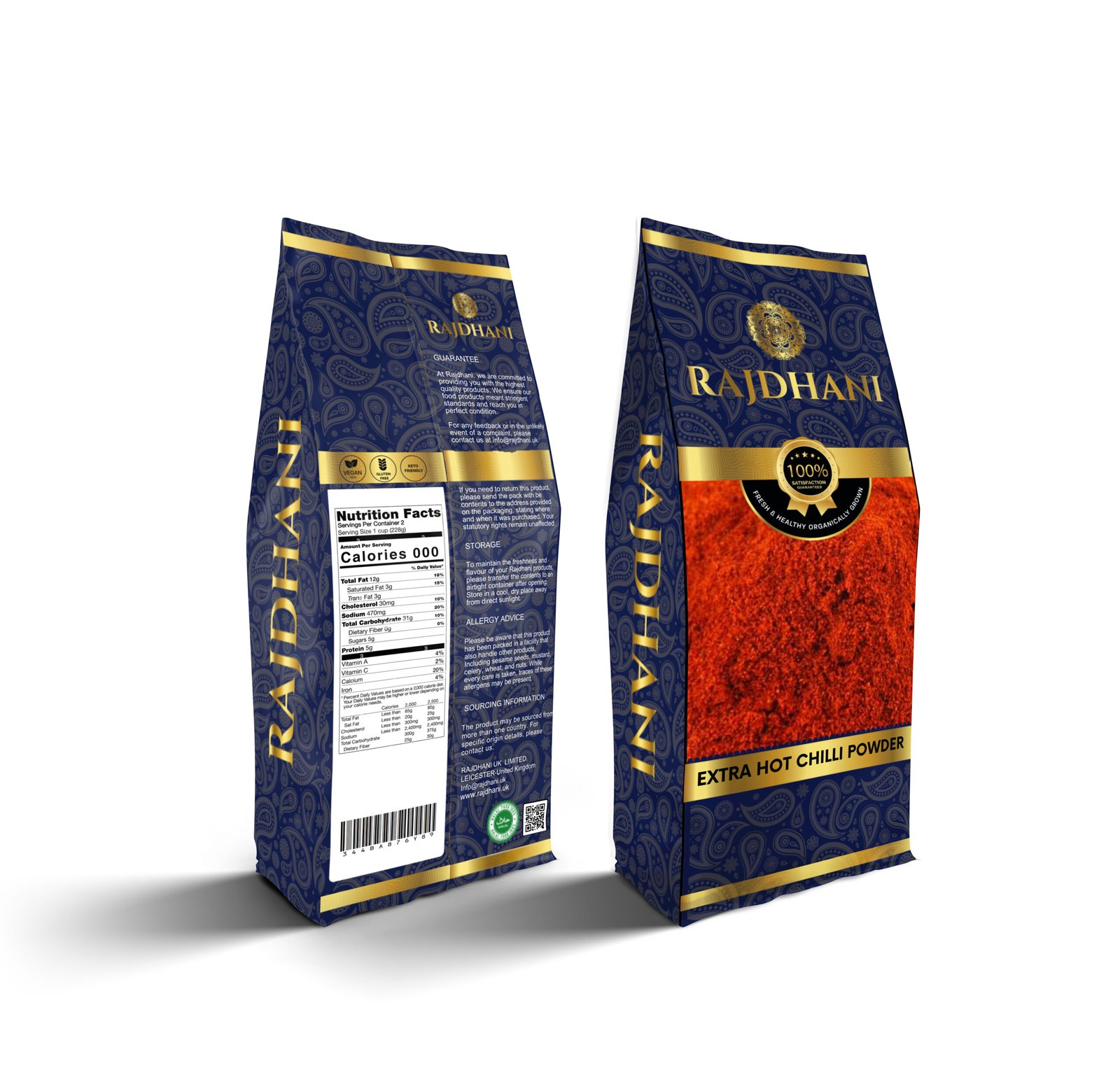 Rajdhani Extra Hot Chilli Powder (Extra Teekha Mirch Powder) - Image 2